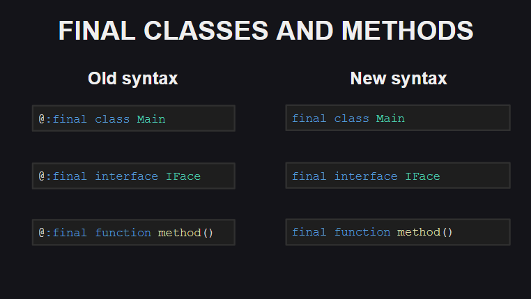 final - теперь является ключевым словом
