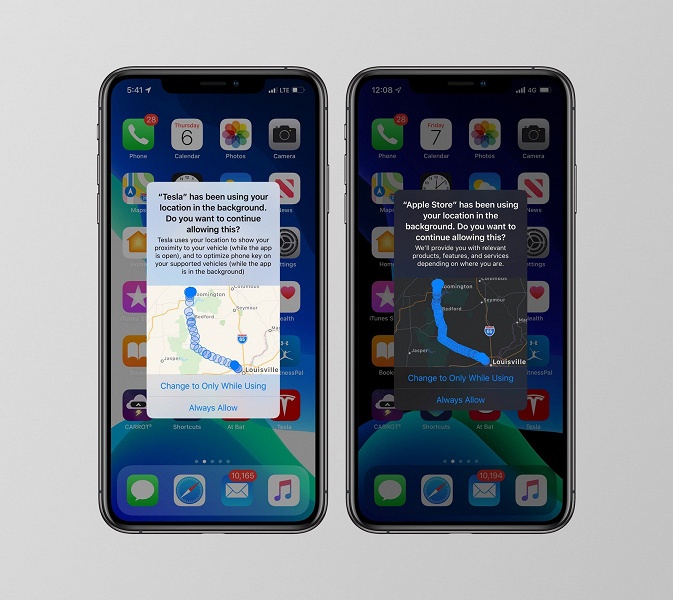 iOS 13 показывает, когда приложения следят за пользователем
