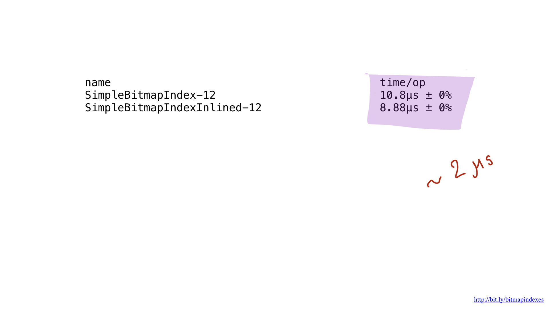 Bitmap indexes in Go: unbelievable search speed - 32