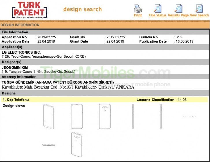 LG готовит свой первый смартфон с врезанной камерой