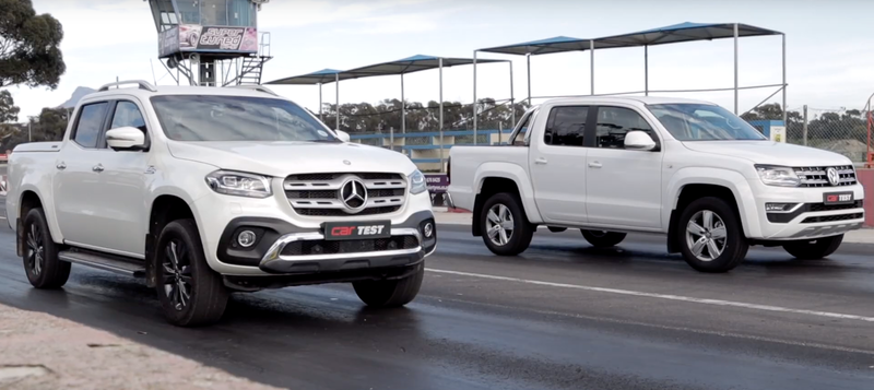 Volkswagen Amarok и Mercedes-Benz X-Class сравнили в дрэг-гонке