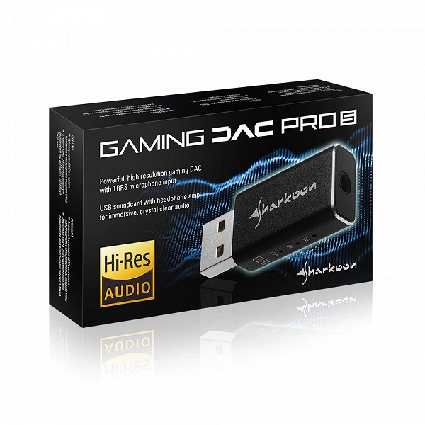 Миниатюрная внешняя звуковая карта Sharkoon Gaming DAC Pro S характеризуется отношением сигнал/шум 100 дБ