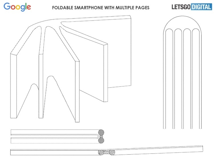 Google запатентовала смартфон-книгу с несколькими дисплеями