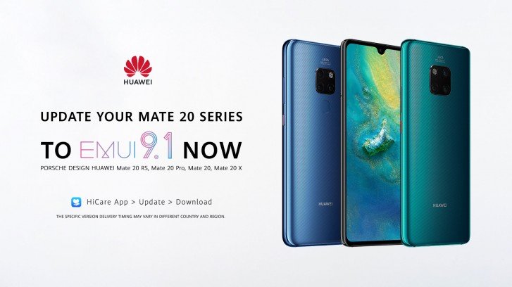 Huawei Mate 20, Mate 20 Pro, Mate 20 X и Mate 20 RS Porsche Design получили обновление до EMUI 9.1