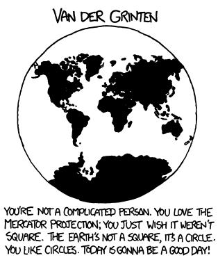 Проекции карт: о чём на самом деле шутит xkcd - 14