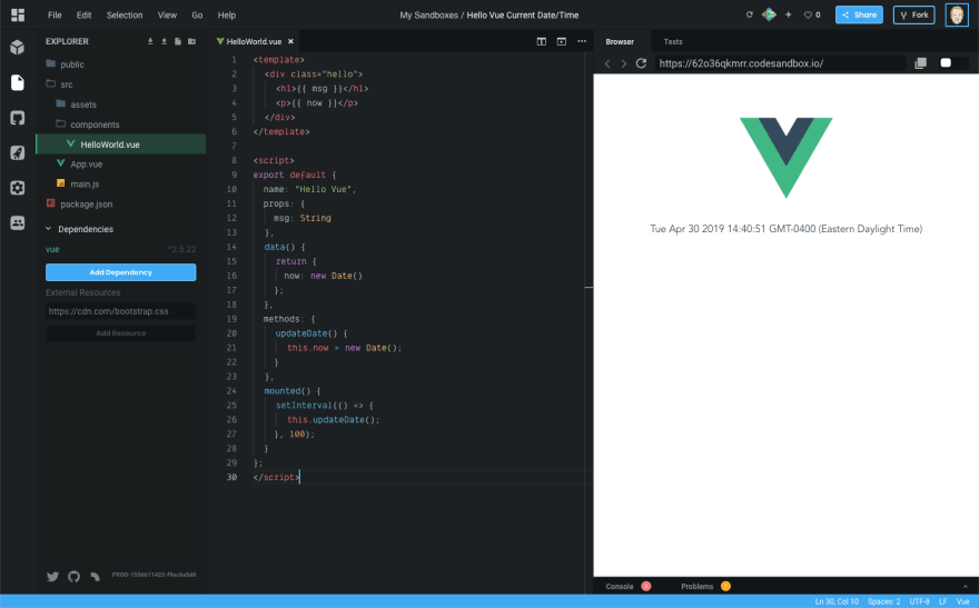 Как создать проект vue