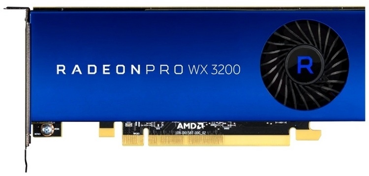 Представлен недорогой профессиональный ускоритель AMD Radeon Pro WX 3200 на базе Polaris