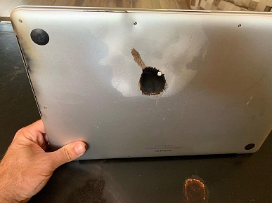 Второй за месяц. Ещё один ноутбук MacBook Pro загорелся без видимой причины