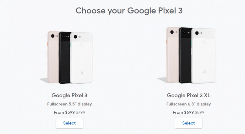 Google Pixel 3 и Pixel 3 XL подешевели на 200 долларов