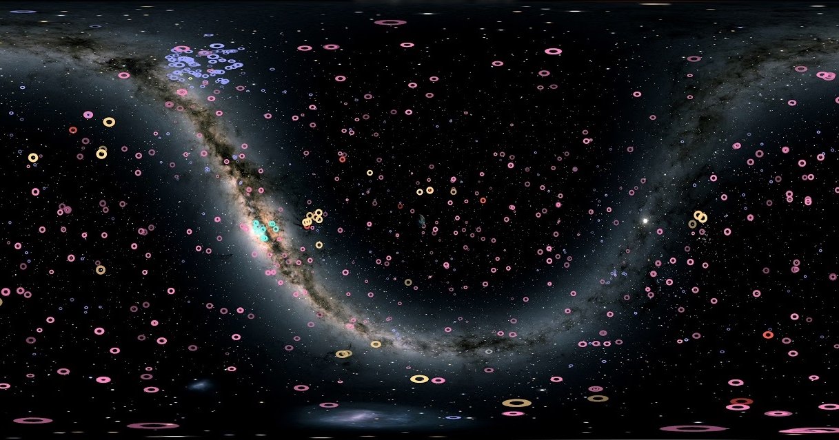 4000 экзопланет на одном видео: потрясающая карта неба