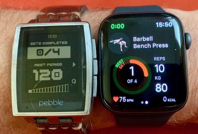 Apple Watch 4 (44 мм, 2019 г.) vs Pebble Steel Classic (2014 г.) - 3