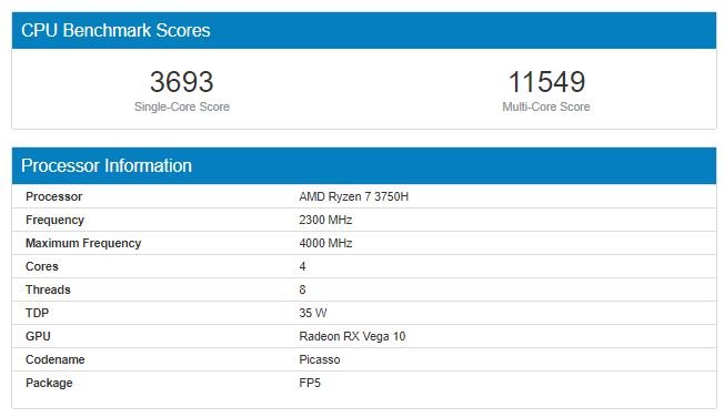 Мобильный четырехъядерный процессор Intel Core i7-1065G7 (Ice Lake) обошел в однопоточном тесте настольный 12-ядерный AMD Ryzen 9 3900X