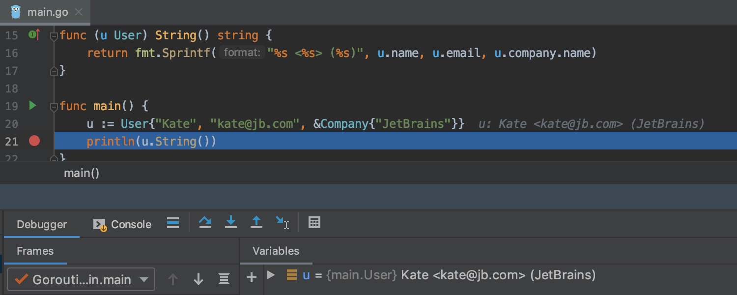 GoLand 2019.2: поддержка вызовов функций во время отладки, улучшенные цветовые схемы, кастомные Postfix Completion - 4