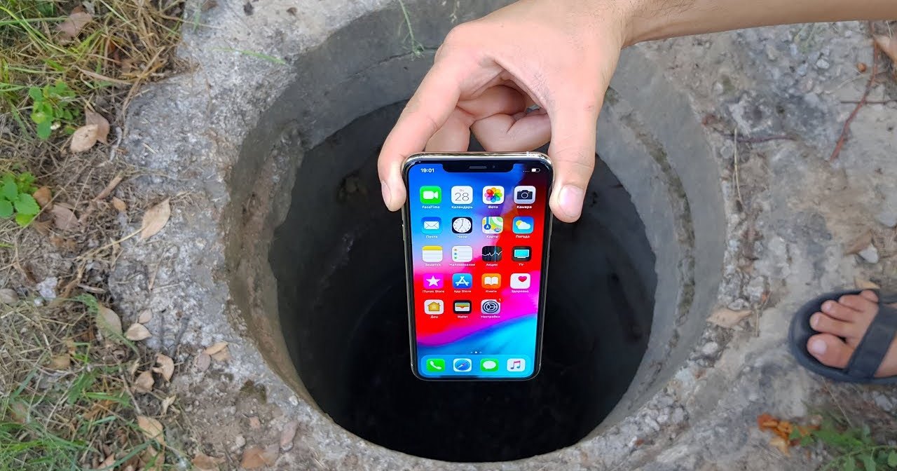 Как выглядит канализация «глазами» iPhone XS Max, попавшего в нее