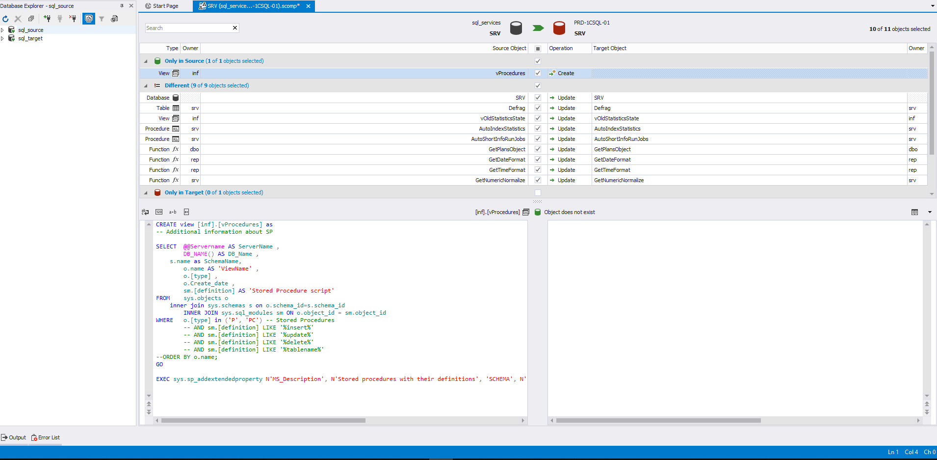 Сравнение компараторов для синхронизации схем и данных баз данных MS SQL Server - 14