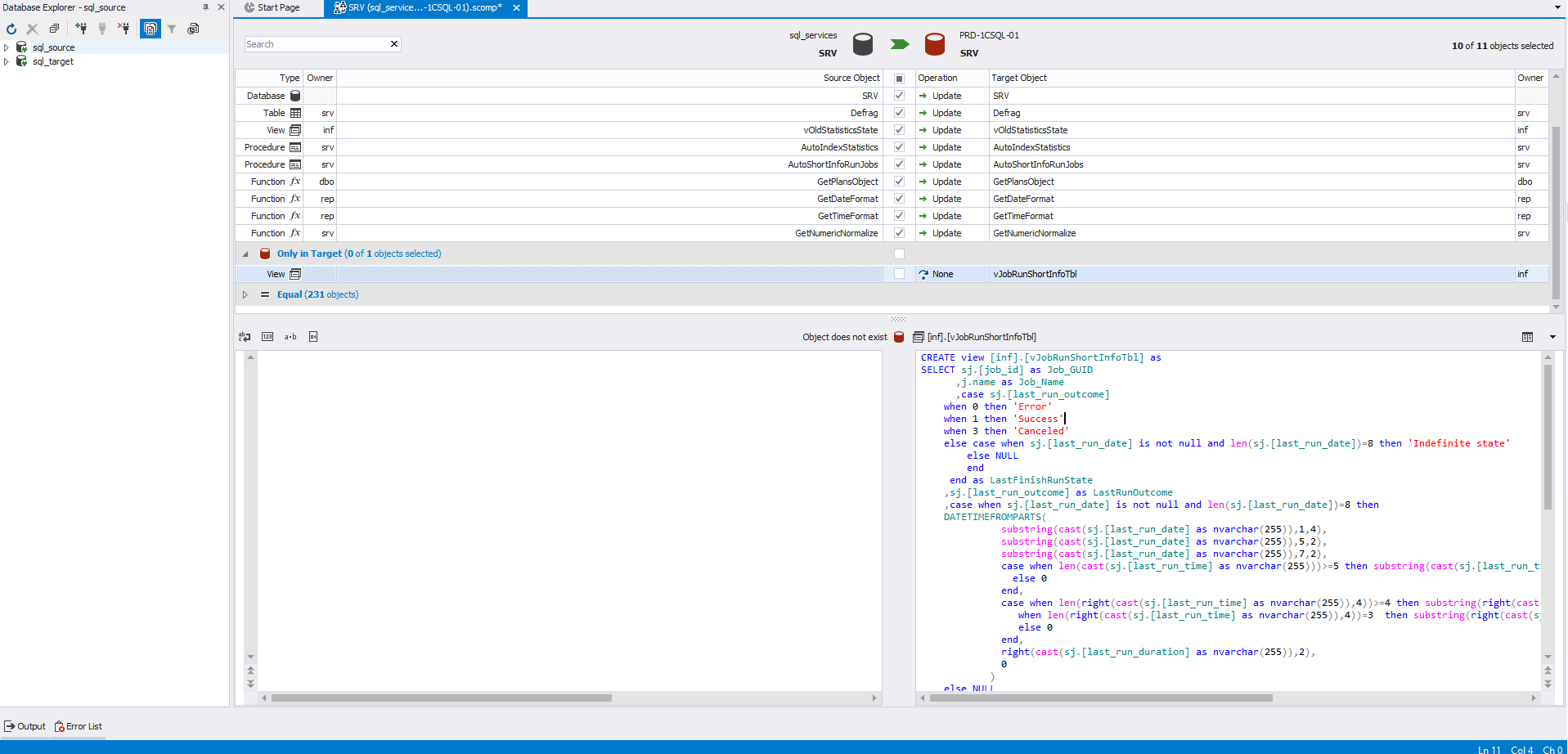 Сравнение компараторов для синхронизации схем и данных баз данных MS SQL Server - 15