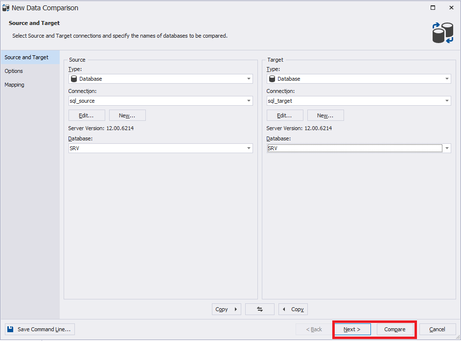 Сравнение компараторов для синхронизации схем и данных баз данных MS SQL Server - 25