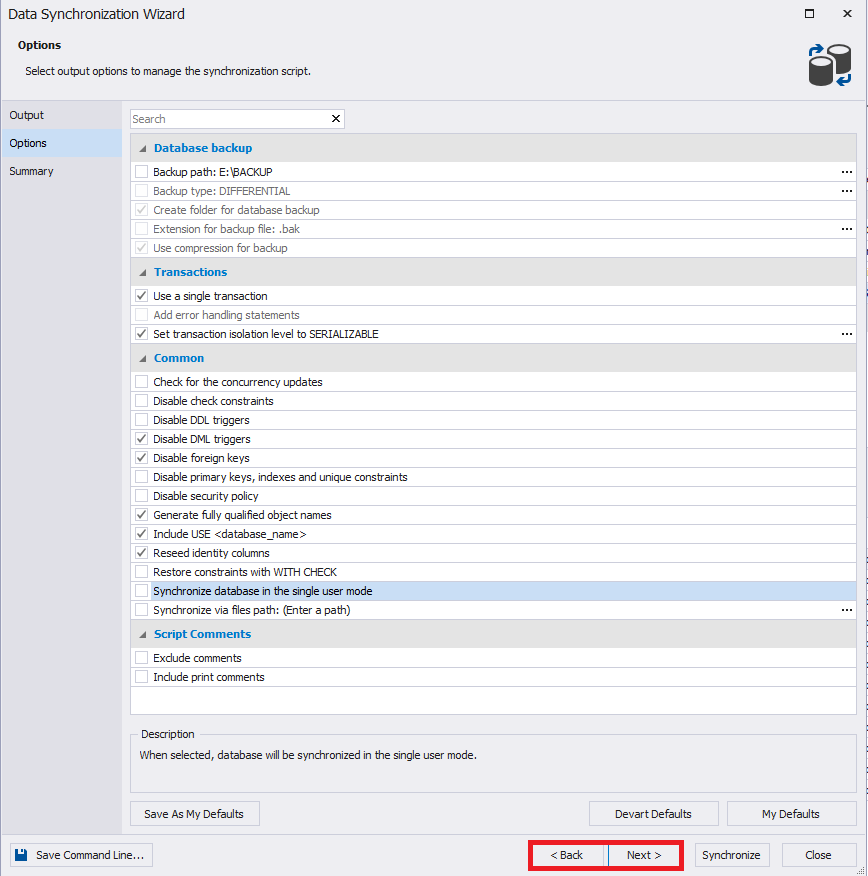 Сравнение компараторов для синхронизации схем и данных баз данных MS SQL Server - 41