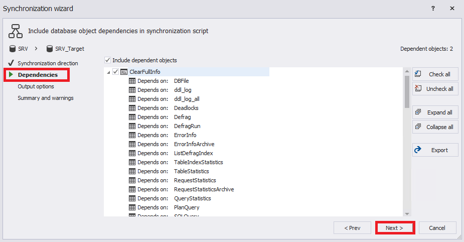 Сравнение компараторов для синхронизации схем и данных баз данных MS SQL Server - 57