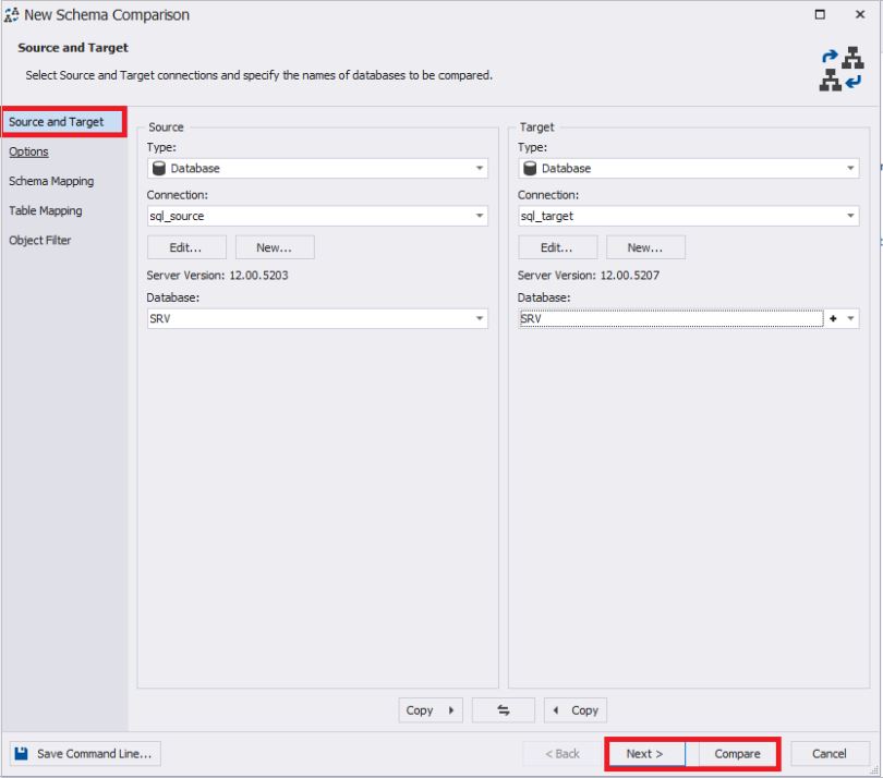 Сравнение компараторов для синхронизации схем и данных баз данных MS SQL Server - 6