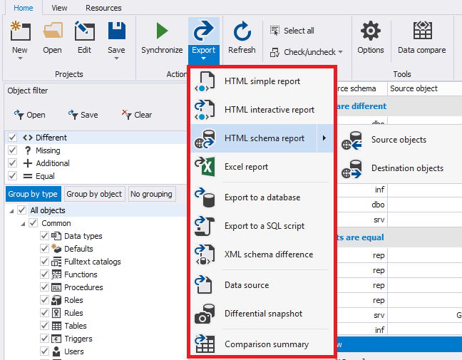 Сравнение компараторов для синхронизации схем и данных баз данных MS SQL Server - 65