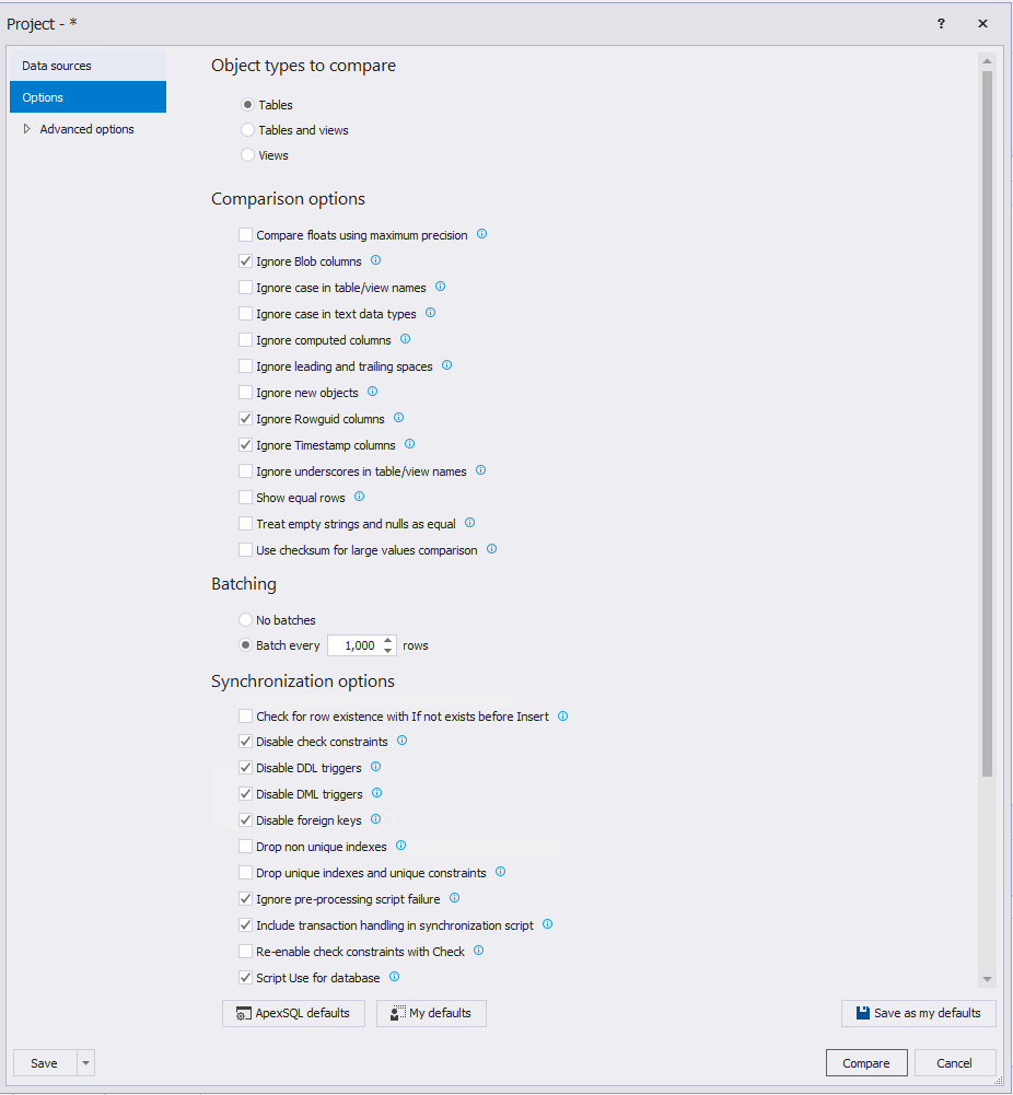 Сравнение компараторов для синхронизации схем и данных баз данных MS SQL Server - 69