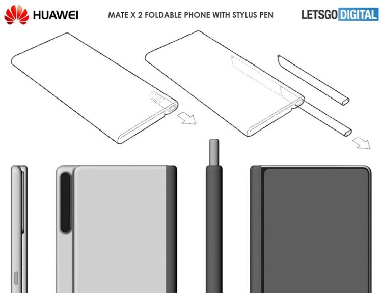 Huawei проектирует гибкий смартфон с перьевым управлением