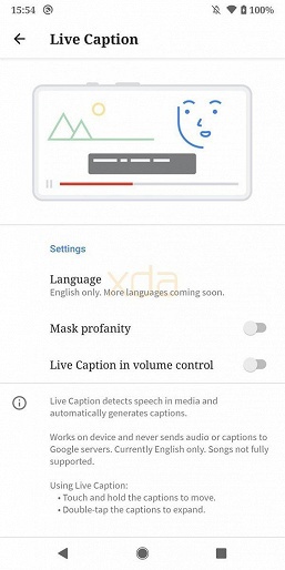 Видео дня: работа новой функции Live Caption, появившейся в Android 10