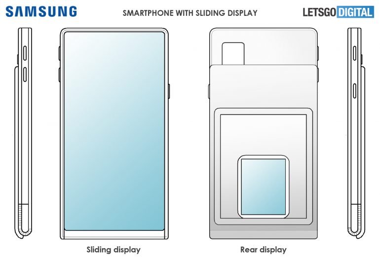 Галерея дня: у смартфона-слайдера Samsung скрытая камера вращается вместе с выдвижным гибким экраном