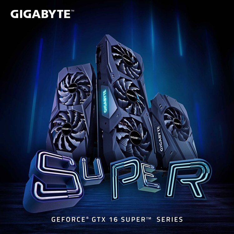 Квартет видеокарт GIGABYTE GeForce GTX 16 Super с разгоном