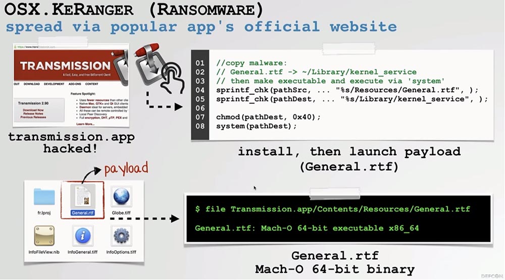 Конференция DEFCON 27. Извлечение пользы из хакерских продуктов для macOS. Часть 1 - 24