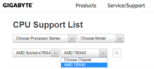 Платы с разъёмом Socket sTRX4 несовместимы со старыми процессорами