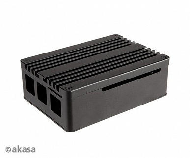 Алюминиевый корпус Akasa Pi-4 для Raspberry Pi 4 одновременно играет роль радиатора