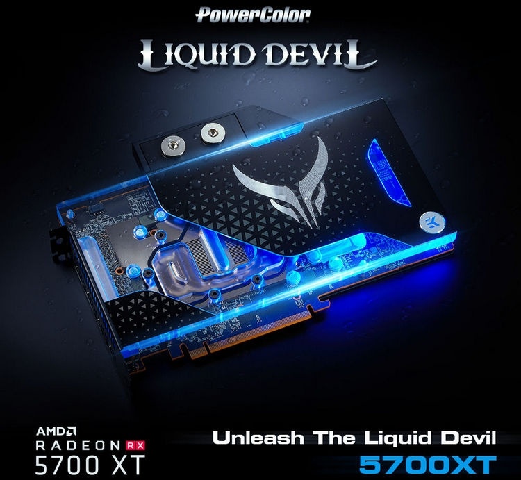 PowerColor показала видеокарту Radeon RX 5700 XT Liquid Devil с водоблоком полного покрытия