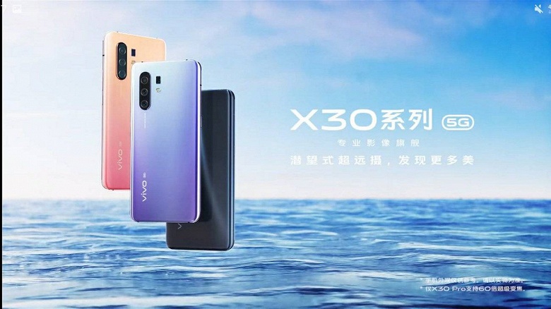 Камерофон Vivo X30 получил отдельный перископный модуль для 60-кратного зума