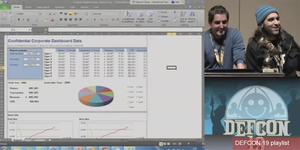 Конференция DEFCON 19. Начальство любит Excel, хакеры тоже - 16