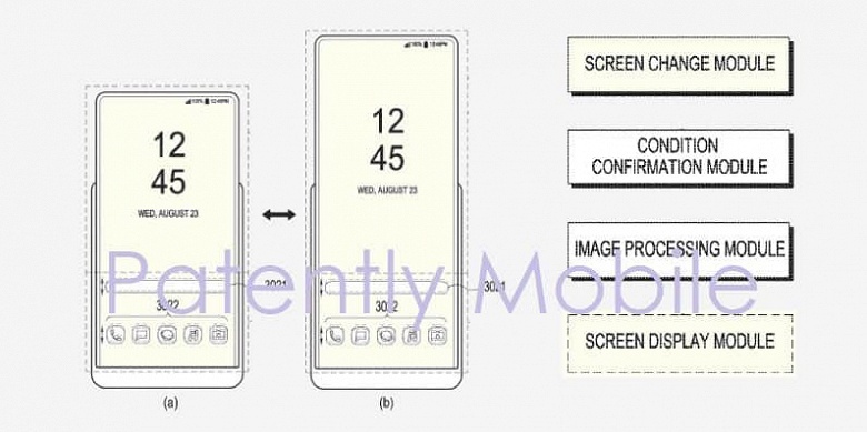 Слайдер Samsung с растягиваемым дисплеем