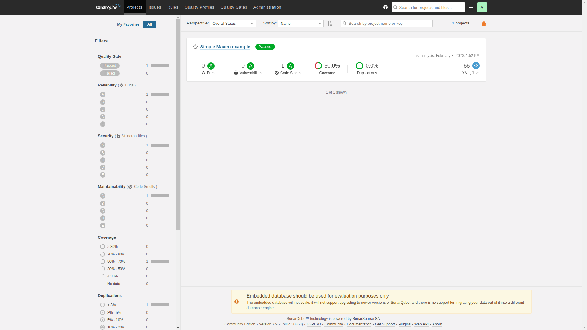 Отображение разработчикам статуса контроля качества исходного кода в SonarQube - 5