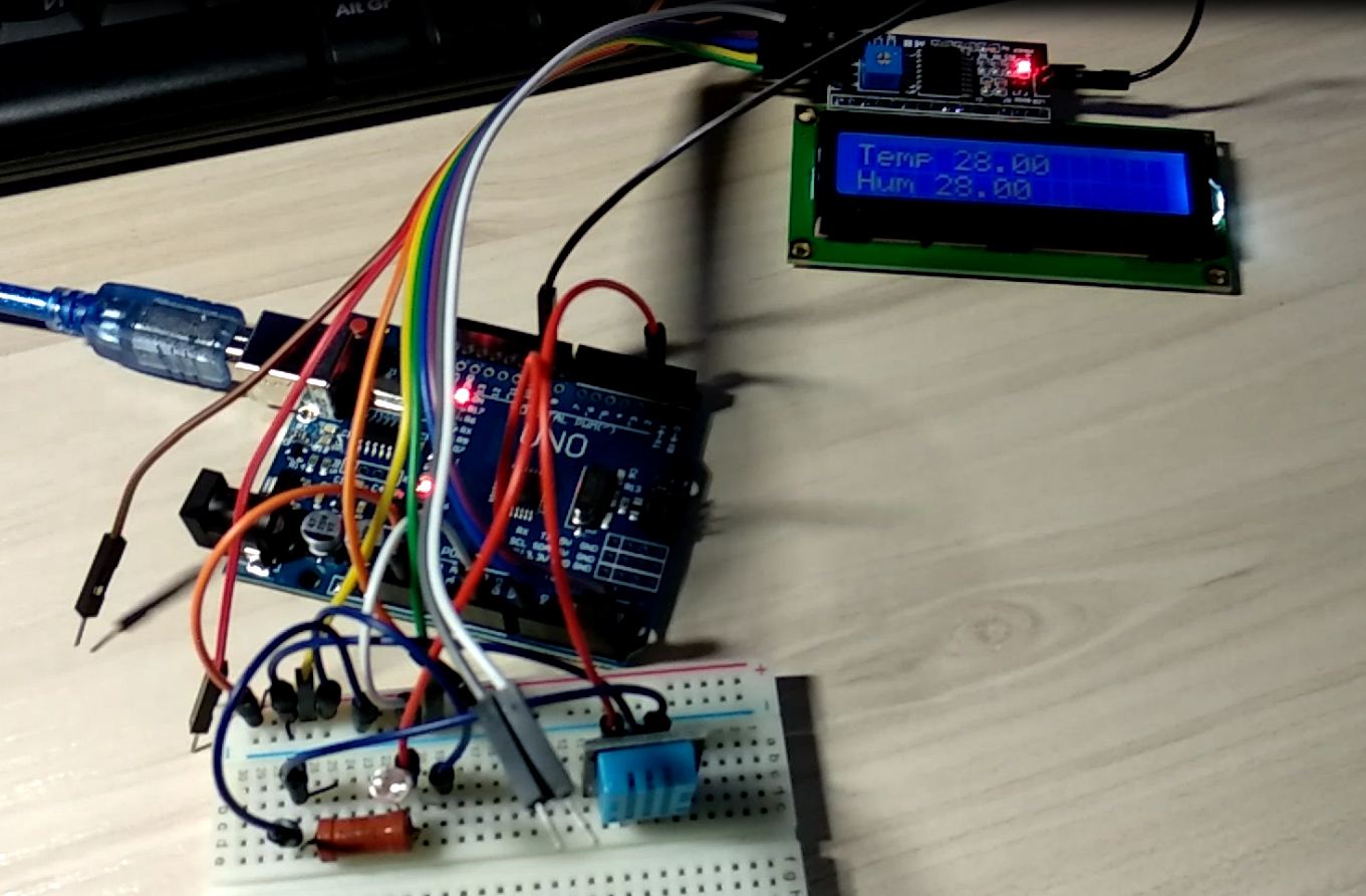 Измеритель температуры и влажности на контроллере Arduino c отображением значений на LCD дисплее - 6