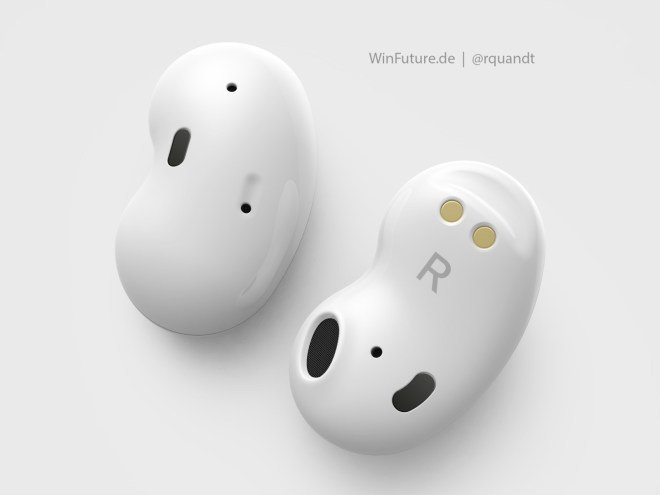 Дизайн интереснее, чем у AirPods. Беспроводные наушники Samsung Galaxy Buds нового поколения удивляет своим внешним видом