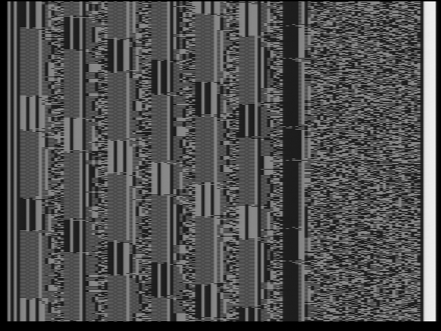 PCM сигнал на экране телевизора