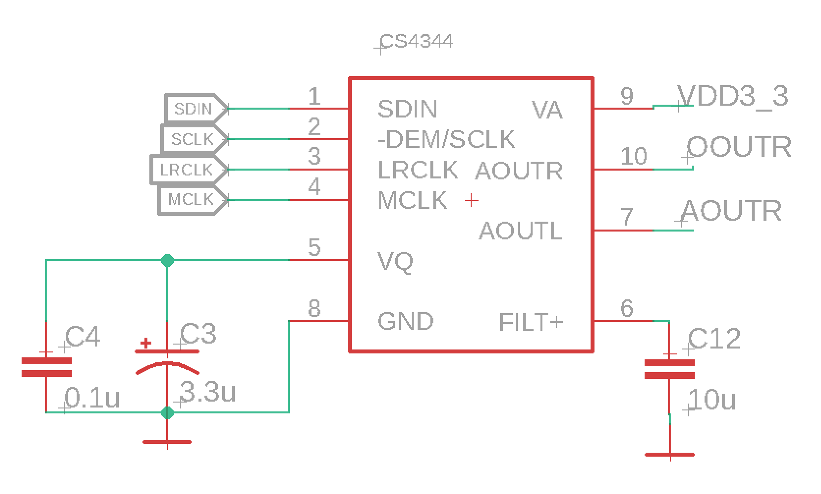 Cs4344 схема включения