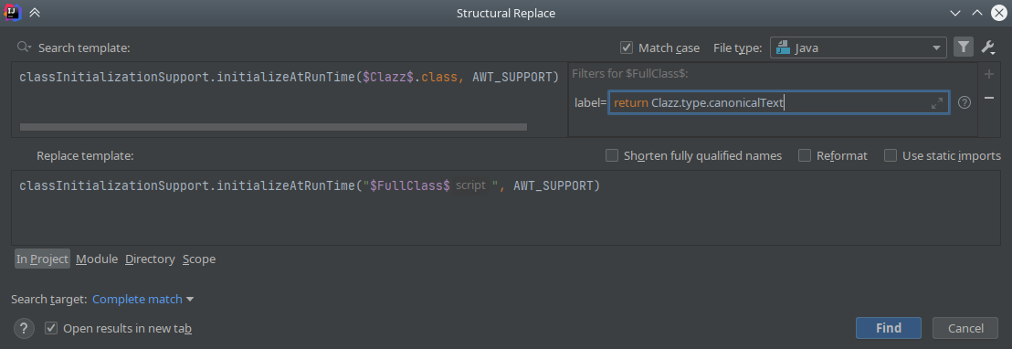 IntelliJ IDEA: Structural Search & Replace - 13