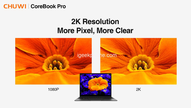 Представлен ноутбук Chuwi Corebook Pro со 100-процентным охватом цветового пространства sRGB