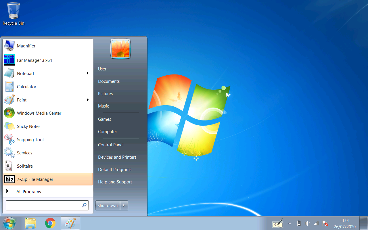 Windows 7 window