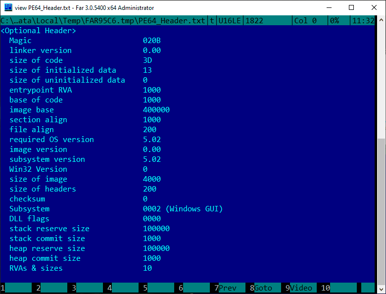 Код exe. Создание exe. Pe32 структура "image_NT_headers32".