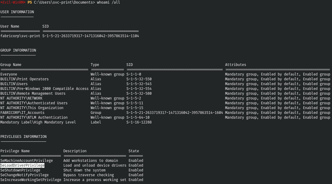 Hack The Box. Прохождение Fuse. RPC, принтеры и опасная привилегия SeLoadDriverPrivilege - 18