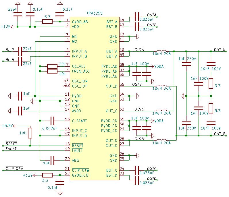 Tpa3100d2 схема включения