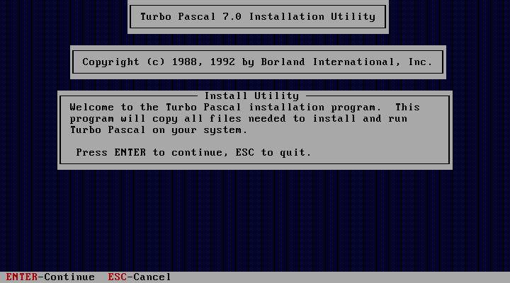 turbo pascal install