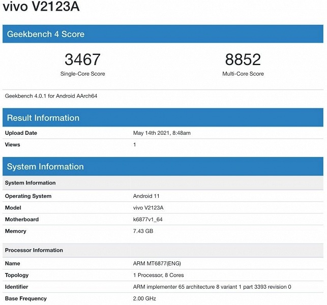 Это уровень Snapdragon 855. Появились первые тесты MediaTek Dimensity 900 